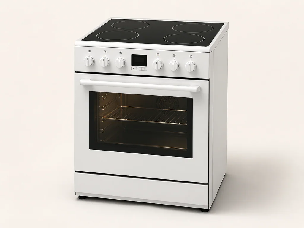 полноразмерная электроплита Beko FSM67300GWS — оригинальная визуализация