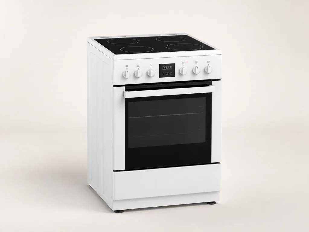 белая стеклокерамическая плита Gorenje GEC5C41WG — оригинальная визуализация