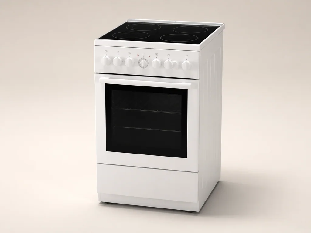 узкая стеклокерамическая плита Hotpoint HS5V5PHW — оригинальная визуализация