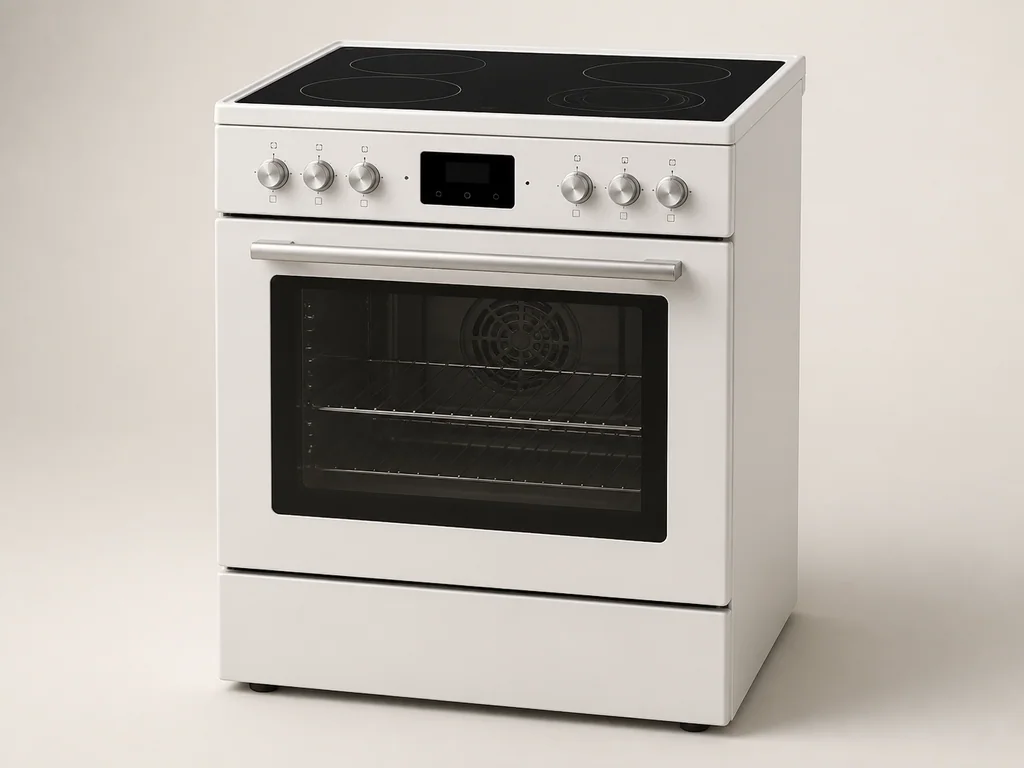 белая электрическая плита Hotpoint HS6V5CMW — оригинальная визуализация