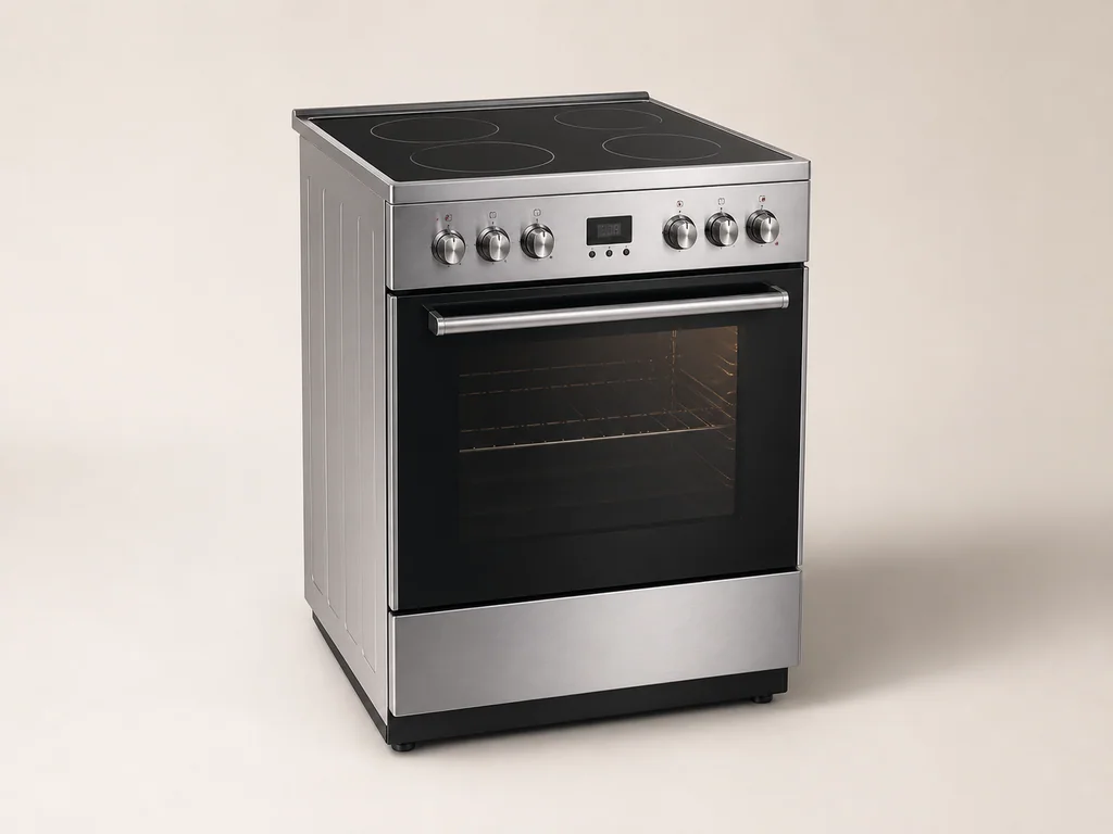 электроплита из нержавеющей стали Indesit I5V55 (RX) — оригинальная визуализация