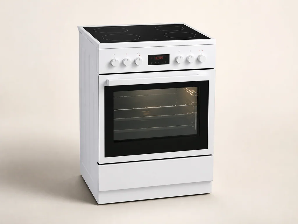 белая электрическая плита Siemens HK9R30020 — оригинальная визуализация