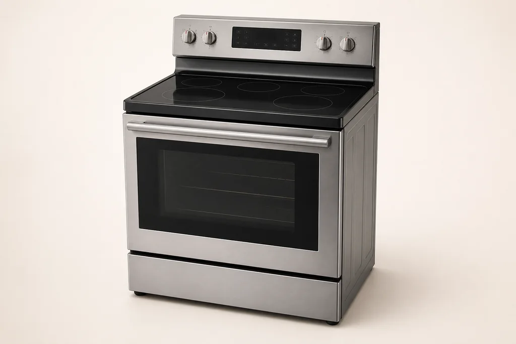 электрическая плита с гладкой поверхностью Whirlpool WFES7530RZ — оригинальная визуализация