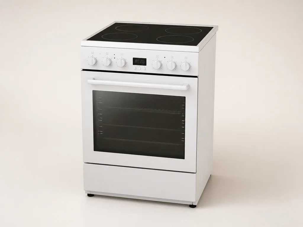 белая стеклокерамическая плита Zanussi ZCV560M2WA — оригинальная визуализация