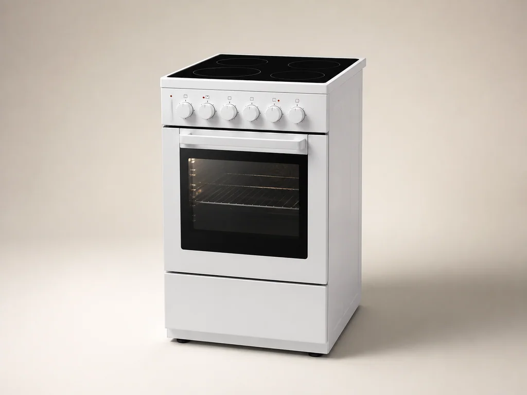 узкая стеклокерамическая плита Zanussi ZCV9540G1W — оригинальная визуализация