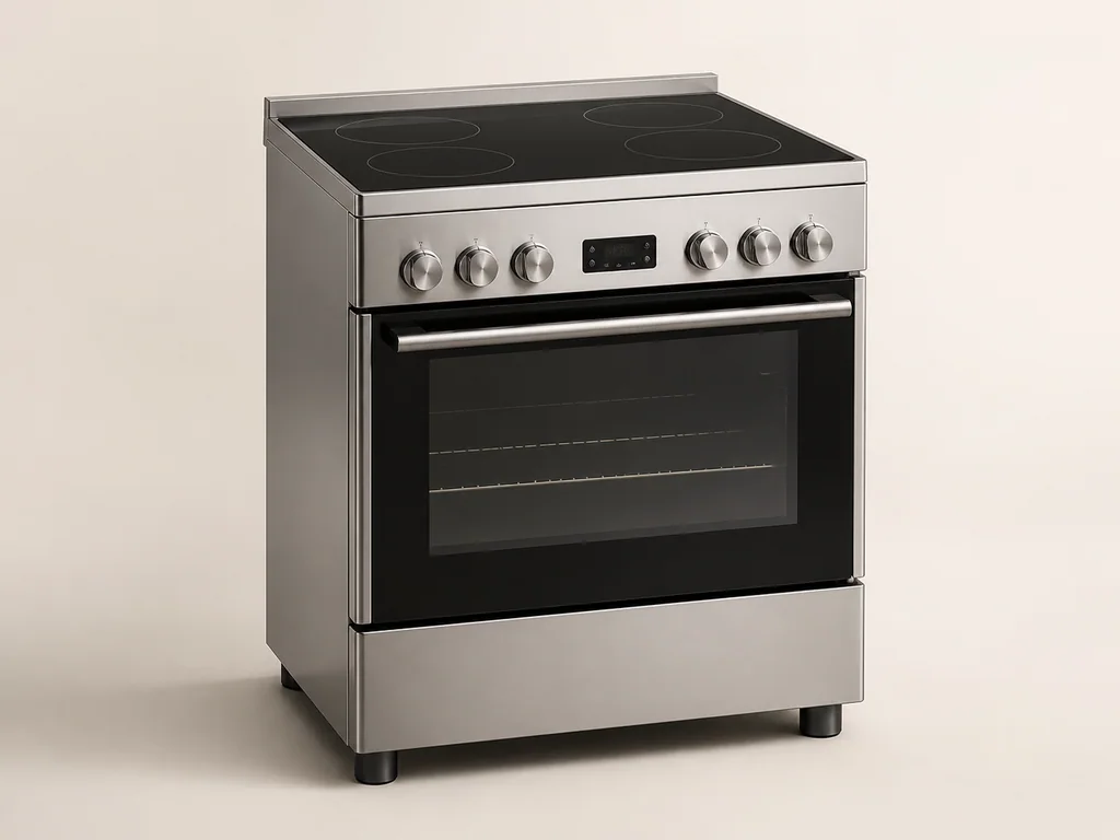 электроплита из нержавеющей стали Zanussi ZCV9553G1X — оригинальная визуализация